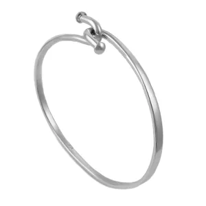 Front Hook Twist Solid 925 Sterling Silver Bracelet