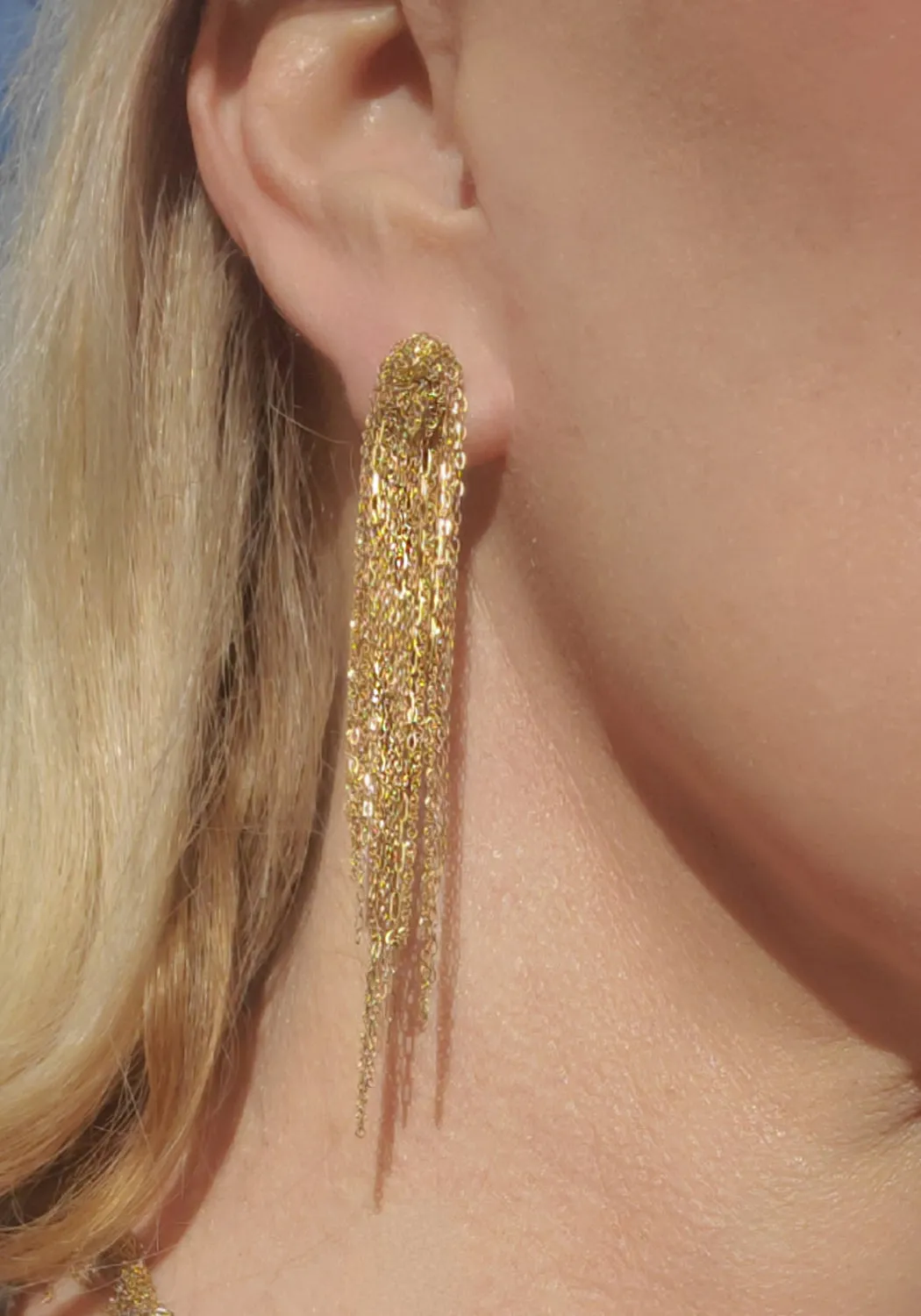 Martin Bernstein 18K Yellow & White Gold Fringe Earrings